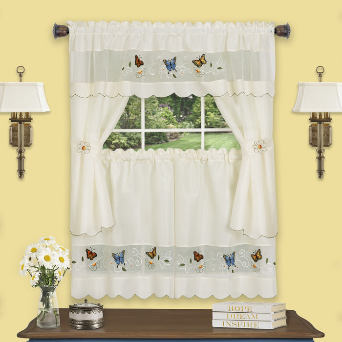 Embellished Cottage Window Curtain Set