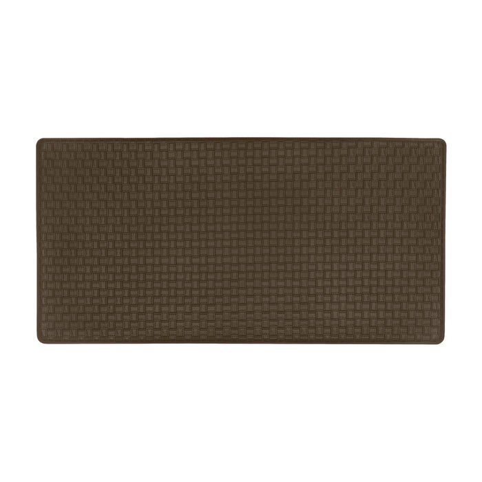 Achim Decorative Anti-Fatigue Mat - Faux-Leather Woven-Embossed - Eco PVC Foam - Sizes 18x30, 20x39
