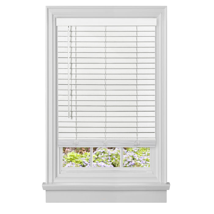 Cordless GII Madera Falsa 2" Faux Wood Plantation Blind - Mimics Wood at Affordable Price - 48x64