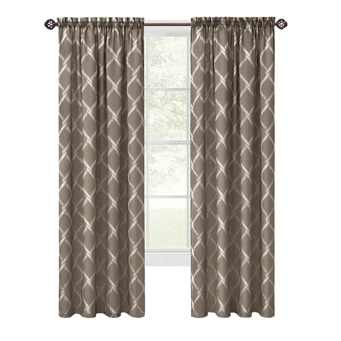 Double Layered Rod Pocket Window Curtain Panel