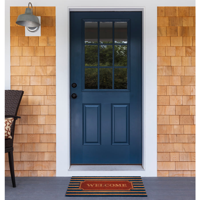 Dorothy Printed Coir Door Mat - Natural Coco Fibers - 18x30 - Heavy Duty Trap for Dirt and Moisture - Easy to Clean