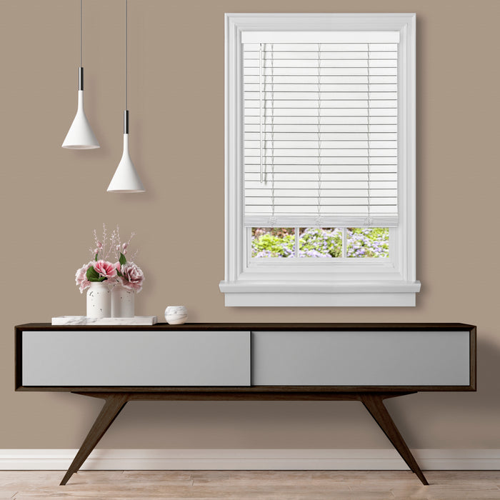 Cordless GII Madera Falsa 2" Faux Wood Plantation Blind - Mimics Wood at Affordable Price - 48x64