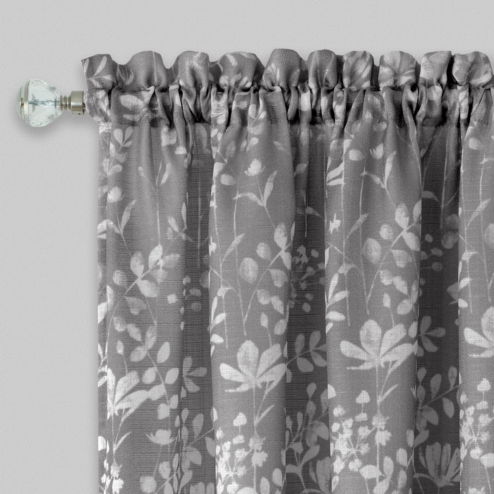 Charlotte Rod Pocket Window Curtain Panel - 42 Inches Width - Light Filtering - Machine Washable - Geometric Diamond Clipped Design - Textiles & Soft Furnishings