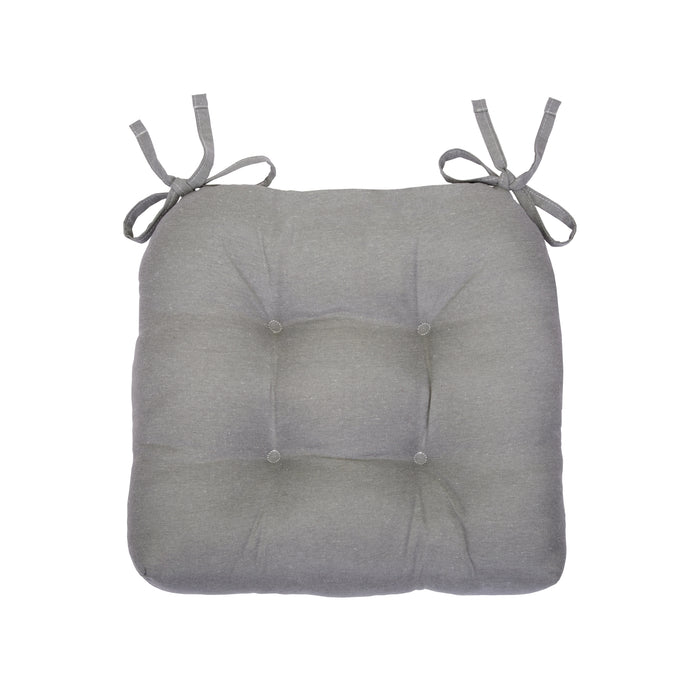 Chase Tufted Chair Seat Cushions - Set of 2 with Stain-Repellent Poly-Cotton Fabric