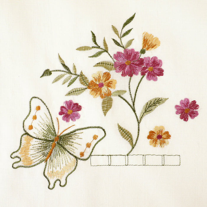 Enchanted Embellished Tier and Swag Set for Household Textiles - Curtains - Easy Rod Pocket Setup - 58'' x 36'' Swag - Cozy Light Filtering - Machine Washable - 58x36