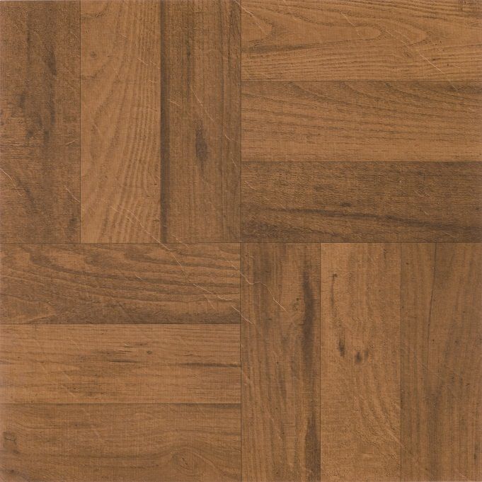 Tivoli 12x12 Self Adhesive Vinyl Floor Tile - Covers 45 Square Feet, 1-Year Warranty - 3 Finger Med. Oak Parquet