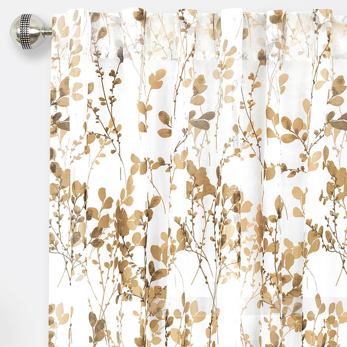 Misty Back Tab Window Curtain Panel - 52 Inches Wide, Semi-Sheer, Sold Separately