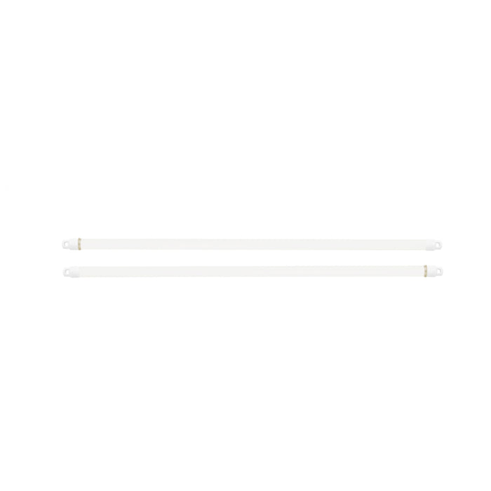 Fantasia 5/16-Inch Swivel End Sash Rod - Adjustable Width for Sheer, Lace, or Lightweight Curtains - White
