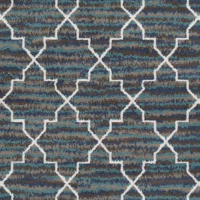 3 Piece Rug Set - Crosshatch Blue Grey