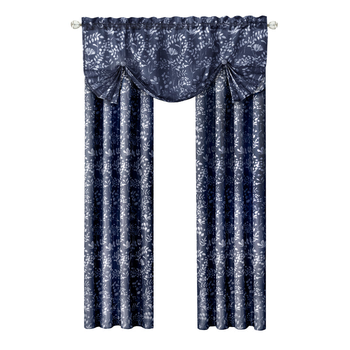 Charlotte Rod Pocket Window Curtain Panel - 42 Inches Width - Light Filtering - Machine Washable - Geometric Diamond Clipped Design - Textiles & Soft Furnishings
