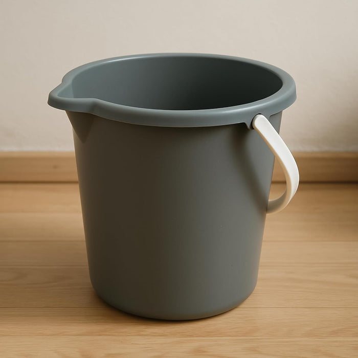10QT (9.5L) Heavy Duty Sturdy Spout Pail Bucket with Durable Grip Handle for Cleaning, Mopping, Projects, Storage, Paint