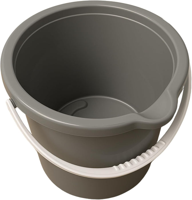 10QT (9.5L) Heavy Duty Sturdy Spout Pail Bucket with Durable Grip Handle for Cleaning, Mopping, Projects, Storage, Paint
