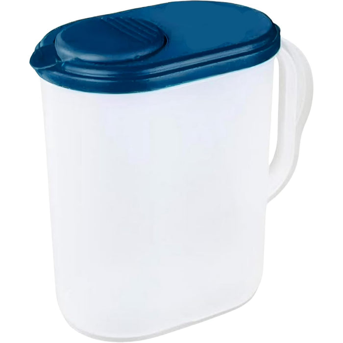 1 Gallon/3.8 Liter Slim Heavy Duty Plastic Measuring Pitcher with See Through Base, Leak Proof Spill Proof Lid w/ Pivot Spout Lid, BPA-free