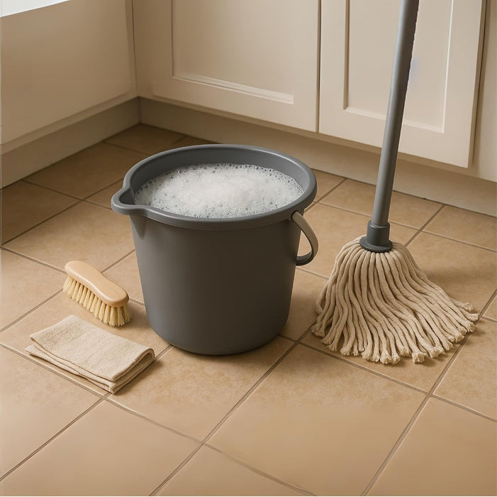 10QT (9.5L) Heavy Duty Sturdy Spout Pail Bucket with Durable Grip Handle for Cleaning, Mopping, Projects, Storage, Paint