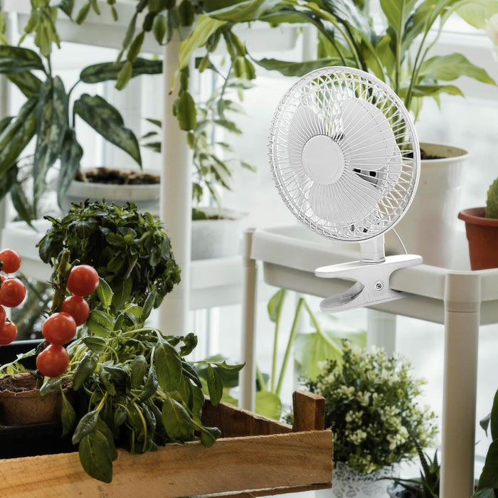 JOEY'Z 6-Inch 2-Speed Clip-On Desk Fan, Whisper Quiet, Adjustable Tilt