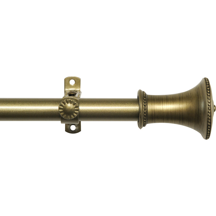 Fairmont Camino Decorative Rod & Finial - Mahogany and Amber, All-Metal Hardware, Wall or Ceiling Mounting