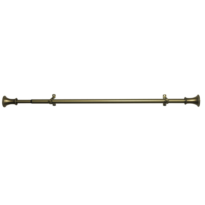 Fairmont Camino Decorative Rod & Finial - Mahogany and Amber, All-Metal Hardware, Wall or Ceiling Mounting - 28-48