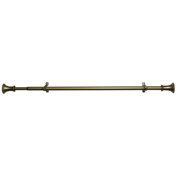 Fairmont Camino Decorative Rod & Finial - Mahogany and Amber, All-Metal Hardware, Wall or Ceiling Mounting