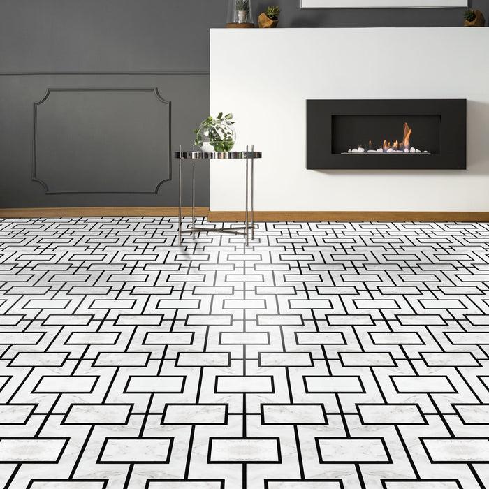 Retro Style 12x12 Self Adhesive Vinyl Floor Tile - 20 Tiles, 20 sqft - Affinity