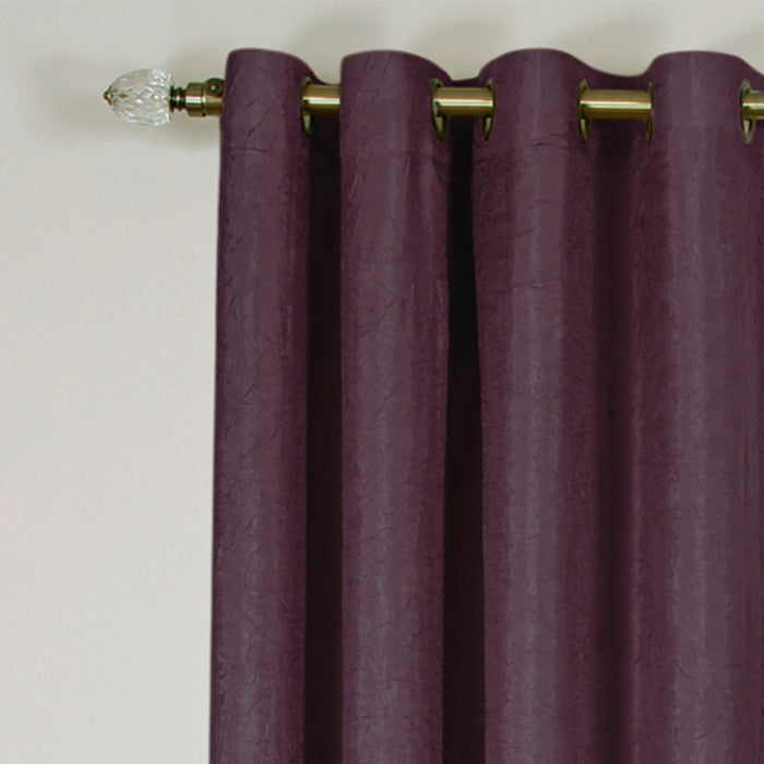 Taylor Lined Grommet Blackout Window Curtain Panel, 98% Light Blocking, 50 inches Width, Machine Washable Polyester Fabric - Textiles & Soft Furnishings - Aubergine - 50x84