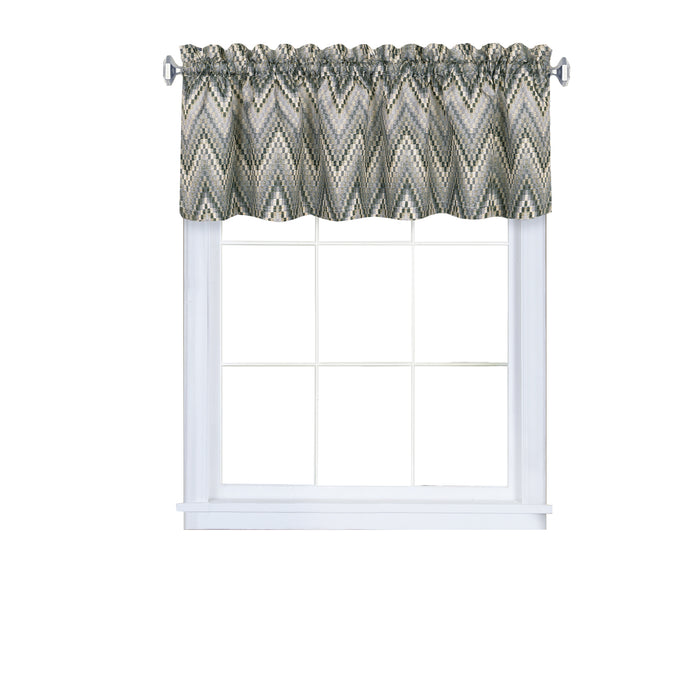 Avery Rod Pocket Window Curtain Valance - 52 Inches x 14 Inches, Soft Chenille Fabric