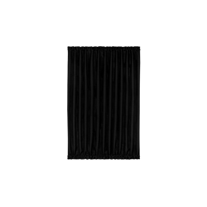 Darcy Rod Pocket Door Panel with Tieback, Soft Radiance, Machine Washable - Black - 54x40