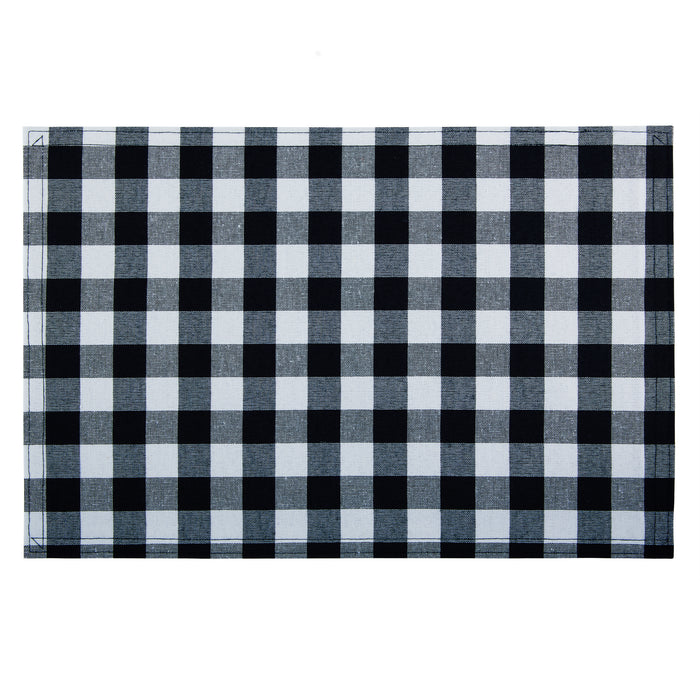 Reversible Placemat - Set of Four - Black/White