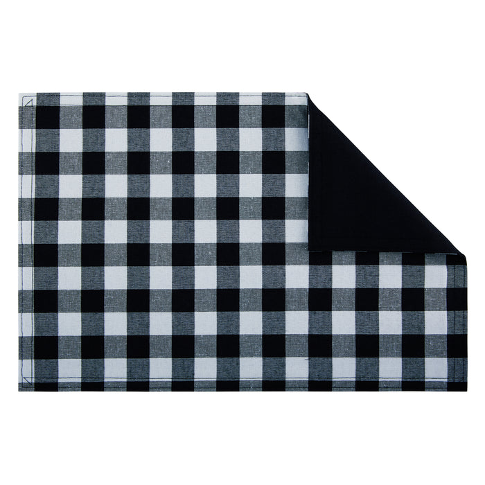 Reversible Placemat - Set of Four - Black/White