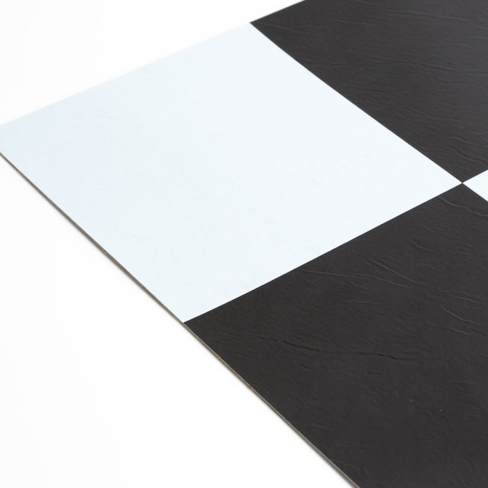 Sterling 12x12 Self Adhesive Vinyl Floor Tile - 20 Tiles, 1-Year Warranty - Black & White