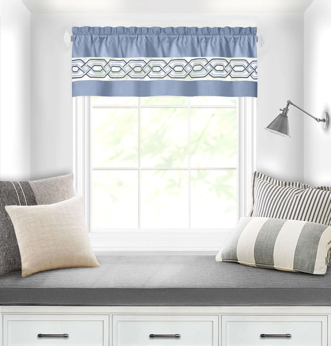 Window Curtain Valance - 55x13 - Blue