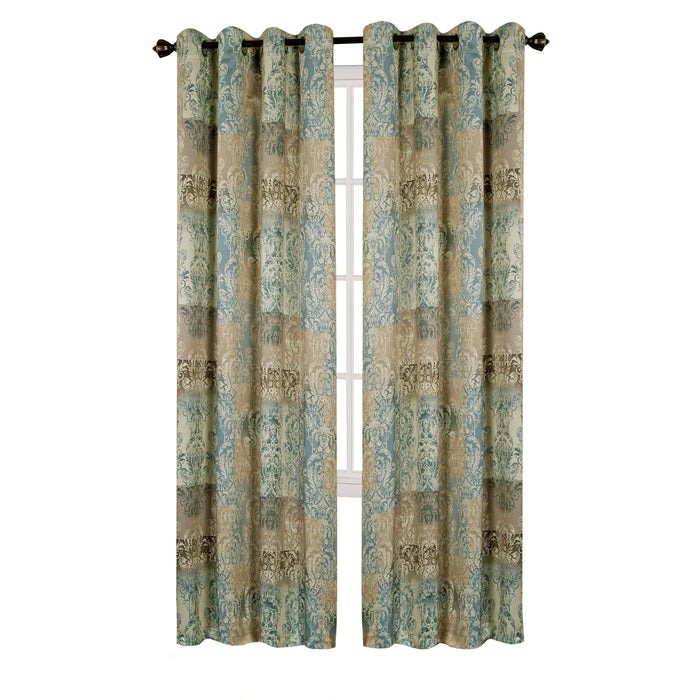 Vogue Grommet Window Curtain Panel - Room Darkening, Energy Efficient, Enhances Privacy - Blue - 50x63