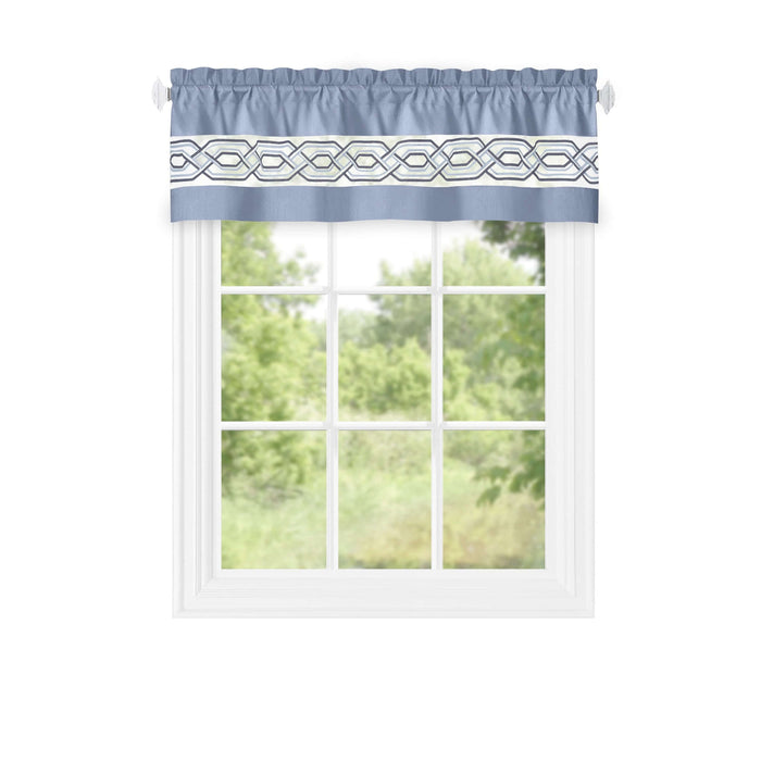 Window Curtain Valance - 55x13 - Blue