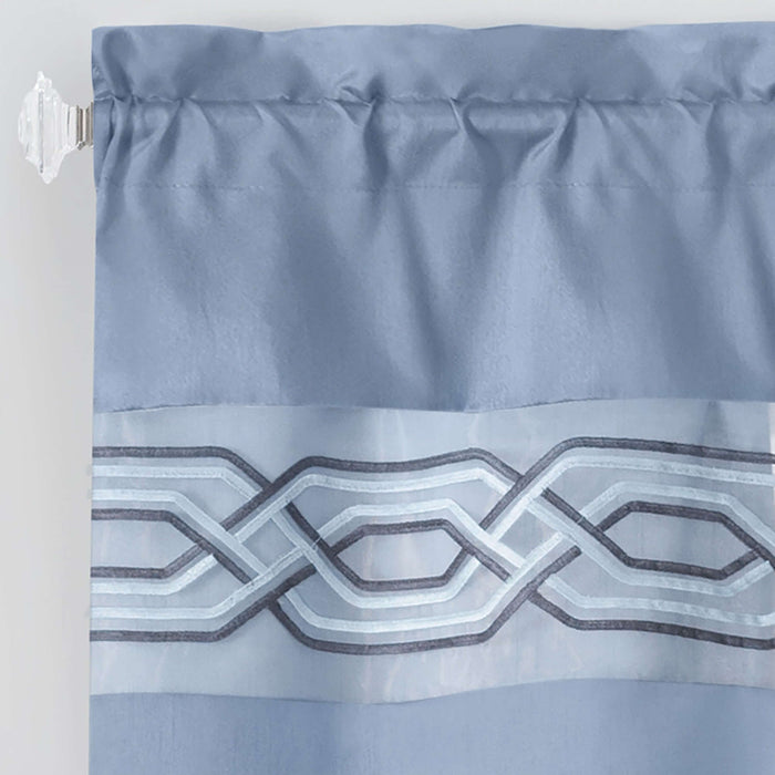 Window Curtain Valance - 55x13 - Blue