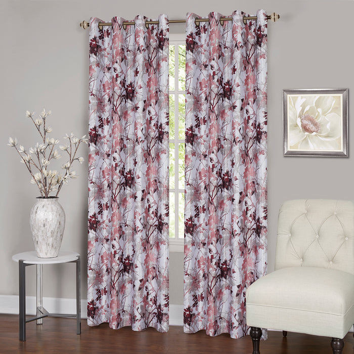 Tranquil Lined Grommet Blackout Window Curtain Panel, 98% Light Blocking, 50 inches Width, Machine Washable Polyester Fabric - Textiles & Soft Furnishings - Blush - 50x63