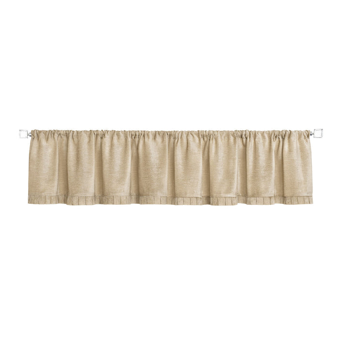 Bordeaux Rod Pocket Window Curtain Valance - 52 Inches x 14 Inches, Soft Chenille Fabric