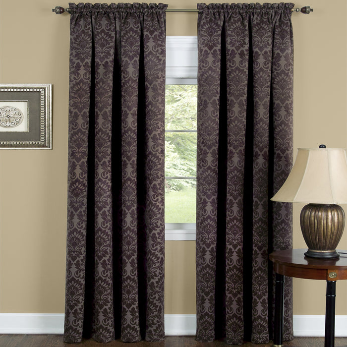 Sutton Window Curtain Panel for Household Textiles - Soft and Comfortable Polyester Material - Brown - 52x63