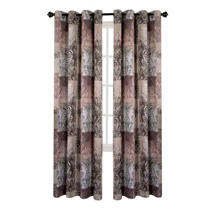 Vogue Grommet Window Curtain Panel - Room Darkening, Energy Efficient, Enhances Privacy - Brown - 50x63