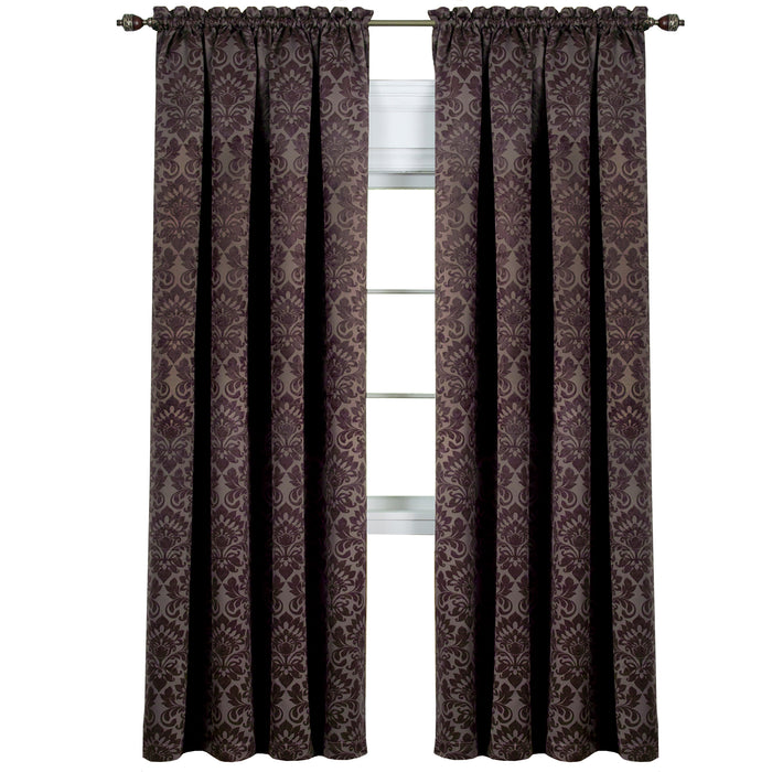 Sutton Window Curtain Panel for Household Textiles - Soft and Comfortable Polyester Material - Brown - 52x63