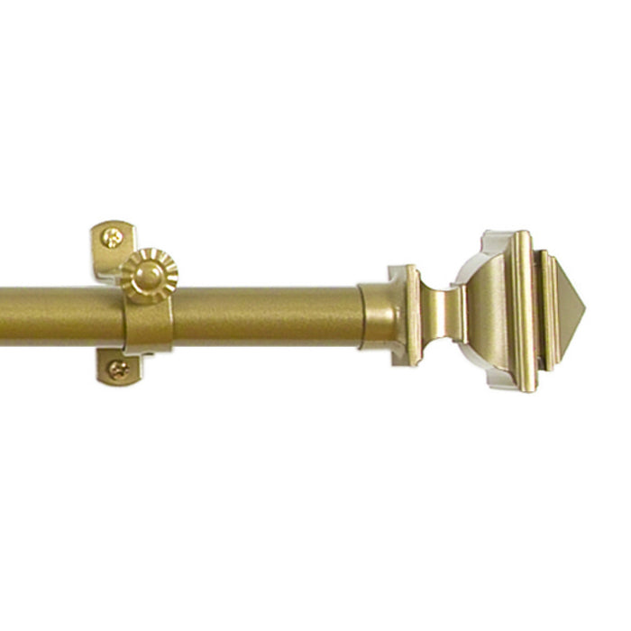 Bach Style Buono II Decorative Rod & Finial with Matching All-Metal Hardware, Antique Silver PVC Finials