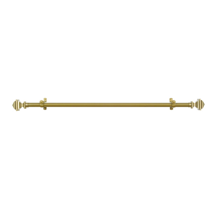 Bach Style Buono II Decorative Rod & Finial with Matching All-Metal Hardware, Antique Silver PVC Finials - 48-86