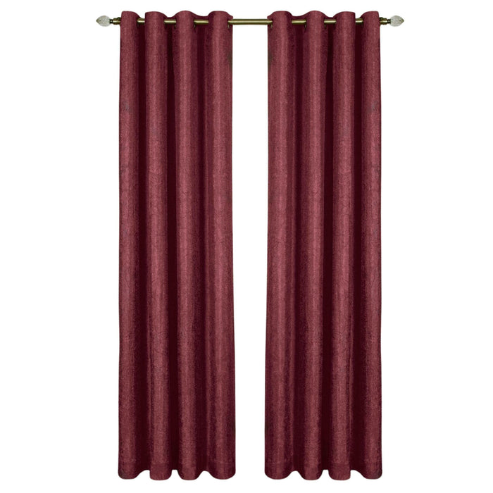 Taylor Lined Grommet Blackout Window Curtain Panel, 98% Light Blocking, 50 inches Width, Machine Washable Polyester Fabric - Textiles & Soft Furnishings - Burgundy - 50x84