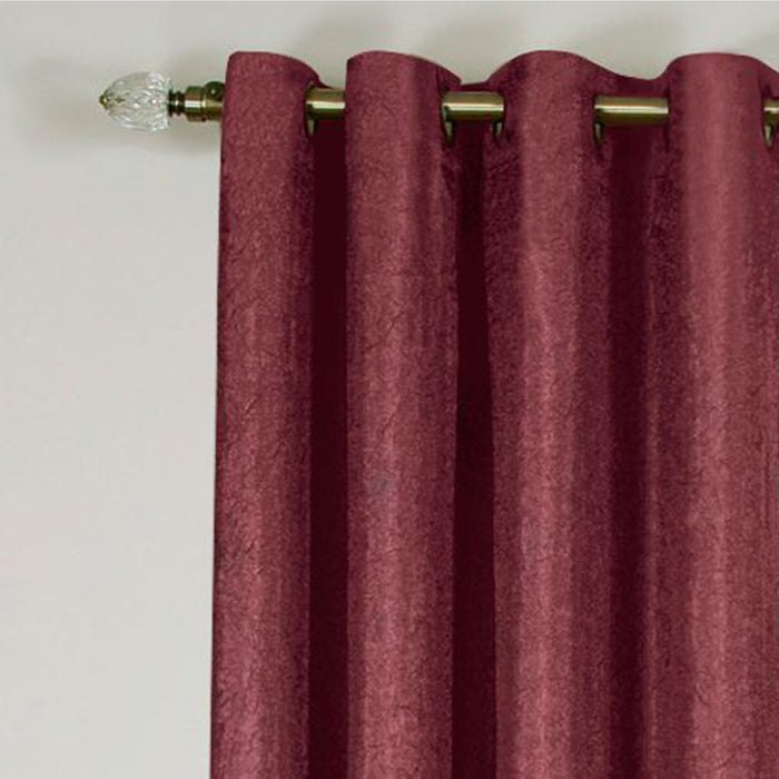 Taylor Lined Grommet Blackout Window Curtain Panel, 98% Light Blocking, 50 inches Width, Machine Washable Polyester Fabric - Textiles & Soft Furnishings - Burgundy - 50x63