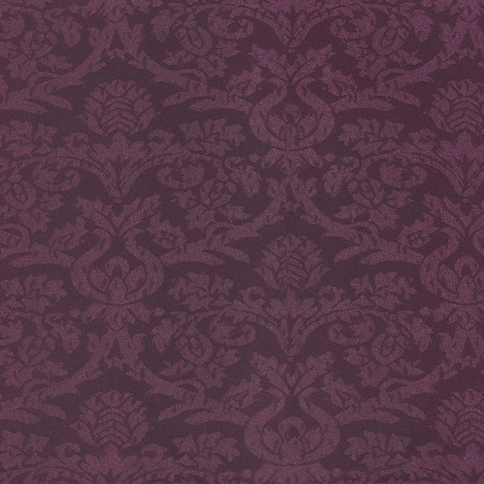 Panache 5 Piece Window Curtain Set - Austrian Valance, Damask Jacquard Fabric & Fringe - Burgundy - 55x63