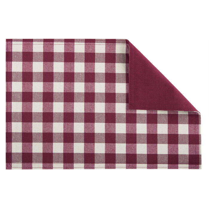 Reversible Placemat - Set of Four - Burgundy