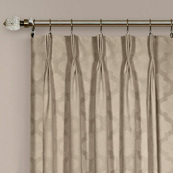 Pinch Pleat Window Curtain Panel - Room Darkening Velvet Fabric, Back Tab/Rod Pocket/Clip Rings Hanging Options, Masterpieces Brand - Camel - 34x63