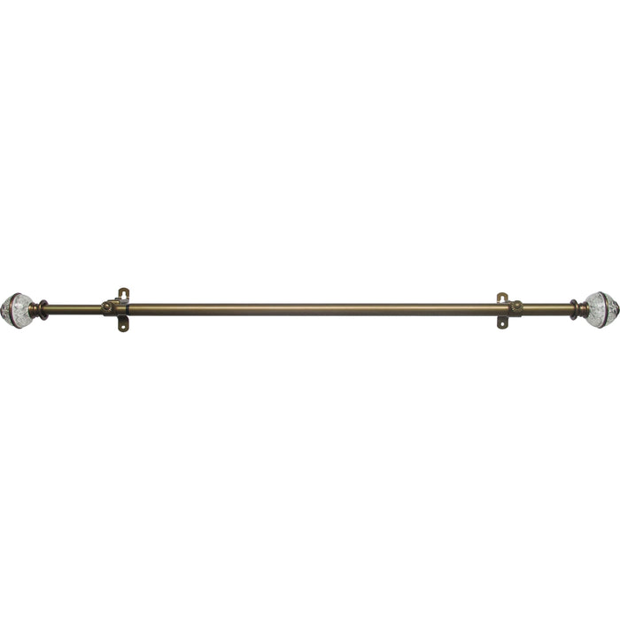 Lancaster Camino Decorative Rod & Finial - Mahogany and Amber, All-Metal Hardware, Wall or Ceiling Mounting - 48-86