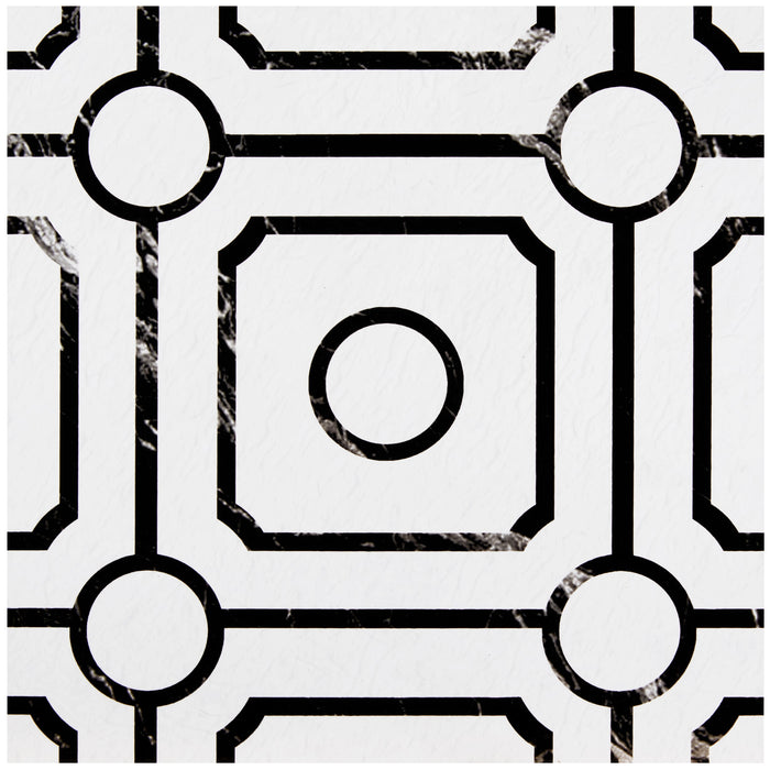 Retro Style 12x12 Self Adhesive Vinyl Floor Tile - 20 Tiles, 20 sqft - Carrera