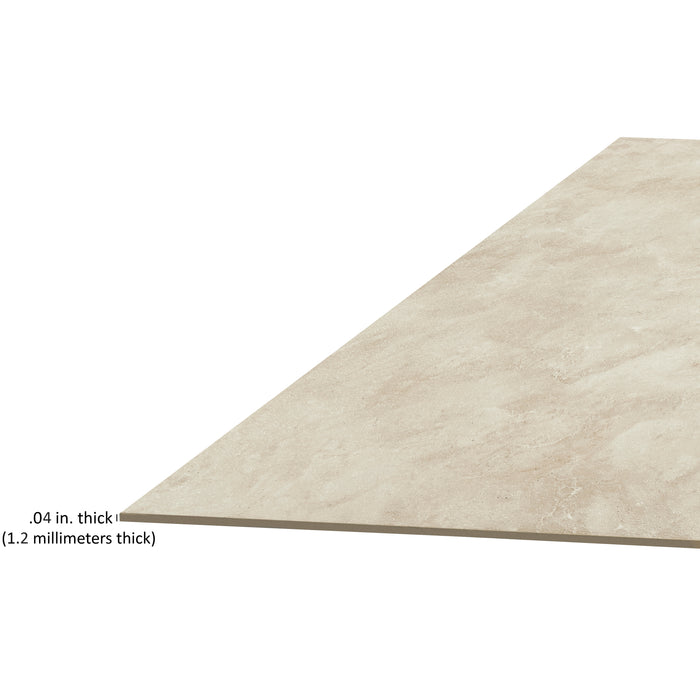 Tivoli 12x12 Self Adhesive Vinyl Floor Tile - Covers 45 Square Feet, 1-Year Warranty - Carrera Marble