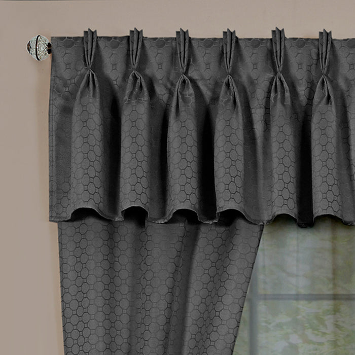 Claire 6 Pc Window Curtain Set - Economically Priced, Easy Care, Rod Pocket or Clip Rings, Simplified Installation Process