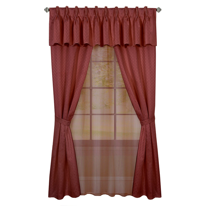 6 Pc Window Curtain Set
